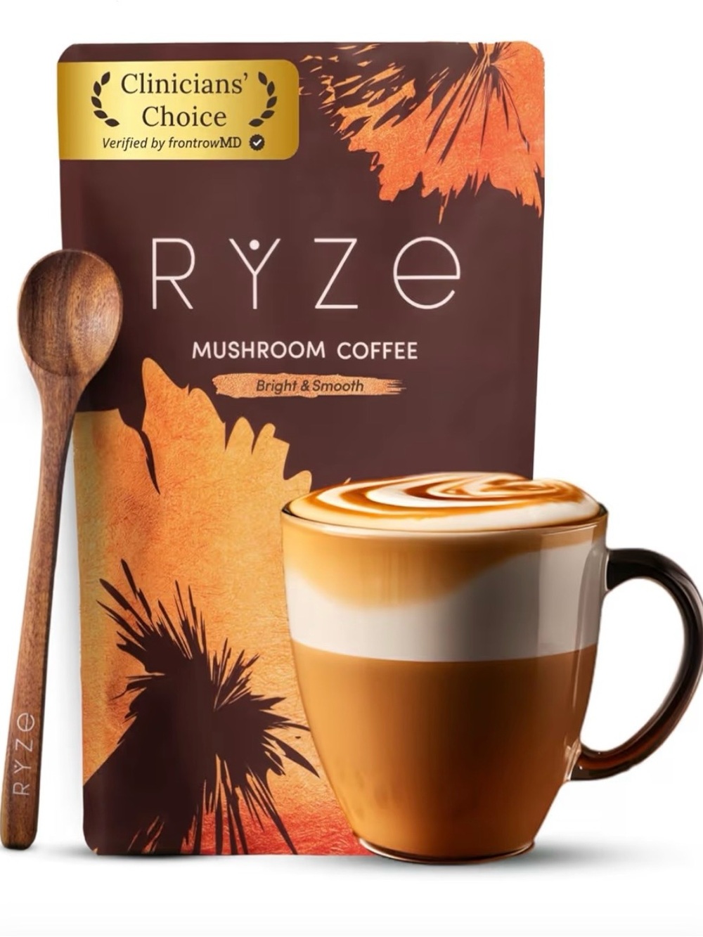 2 packs New RYZÉ Mushroom Coffee - Bright & Smooth Blend